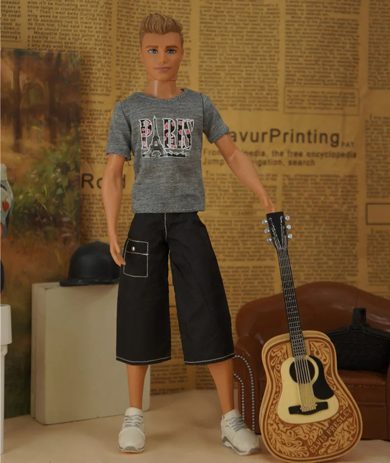 30cm Male Anime Doll Clothes – 1/6 BJD Fashion Casual Suit for KEN Dolls, DIY Reborn Toy Accessories & Gifts