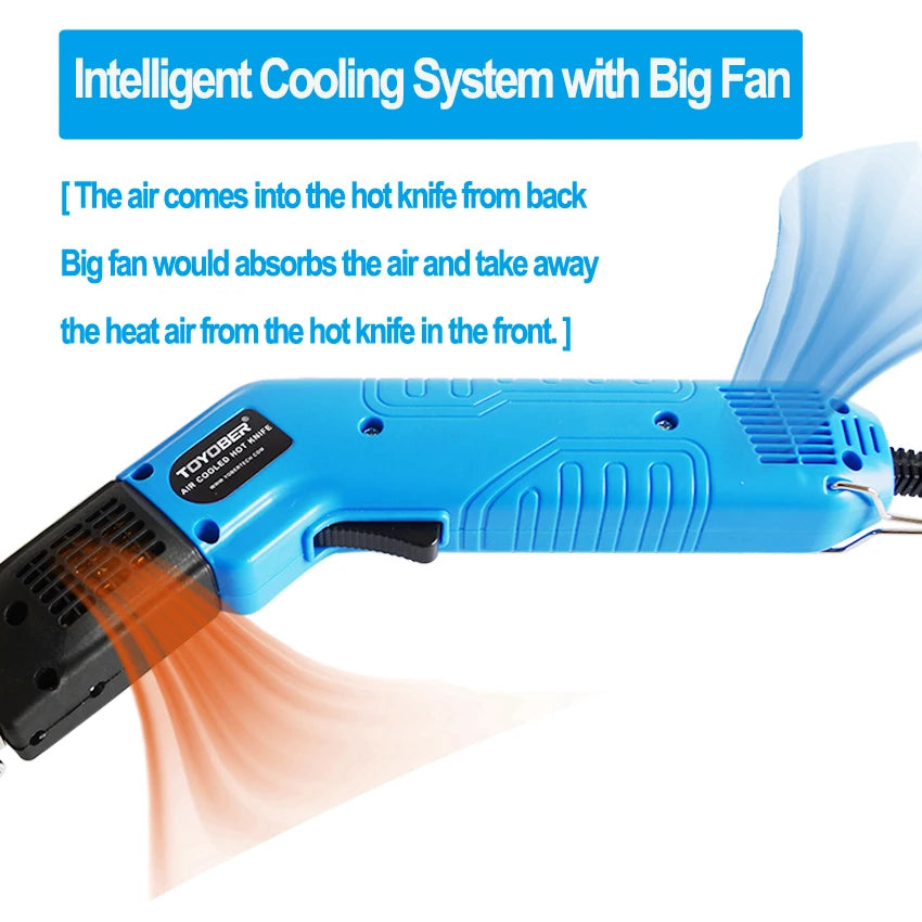 Air-Cooled Electric Heating Knife – Fabric, Webbing, Ribbon, and Nylon Rope Cutter Hot Knife Tool