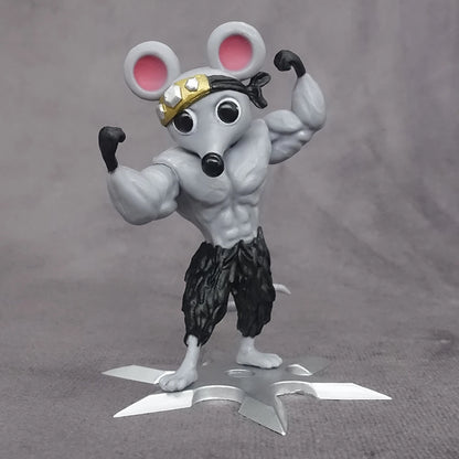 Anime Muscle Mouse Figurine – 8cm Collectible Figure Toy for Kids, Holiday Gift Model