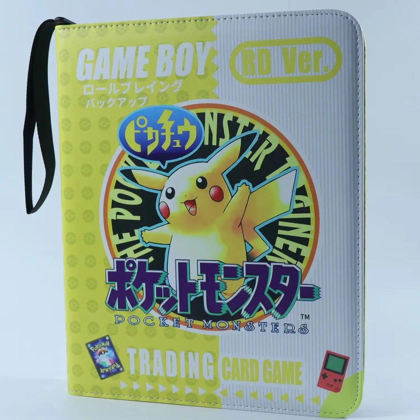 New Pokémon Pikachu Battle Card Binder — Zippered Card Holder for VMAX Game Card Collection, Anime Toys & Gifts