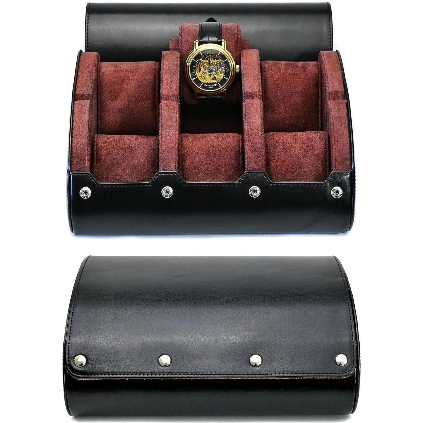 6-Slot Watch Travel Case – PU Leather Organizer Roll for Men & Women, Watch Display Storage Case