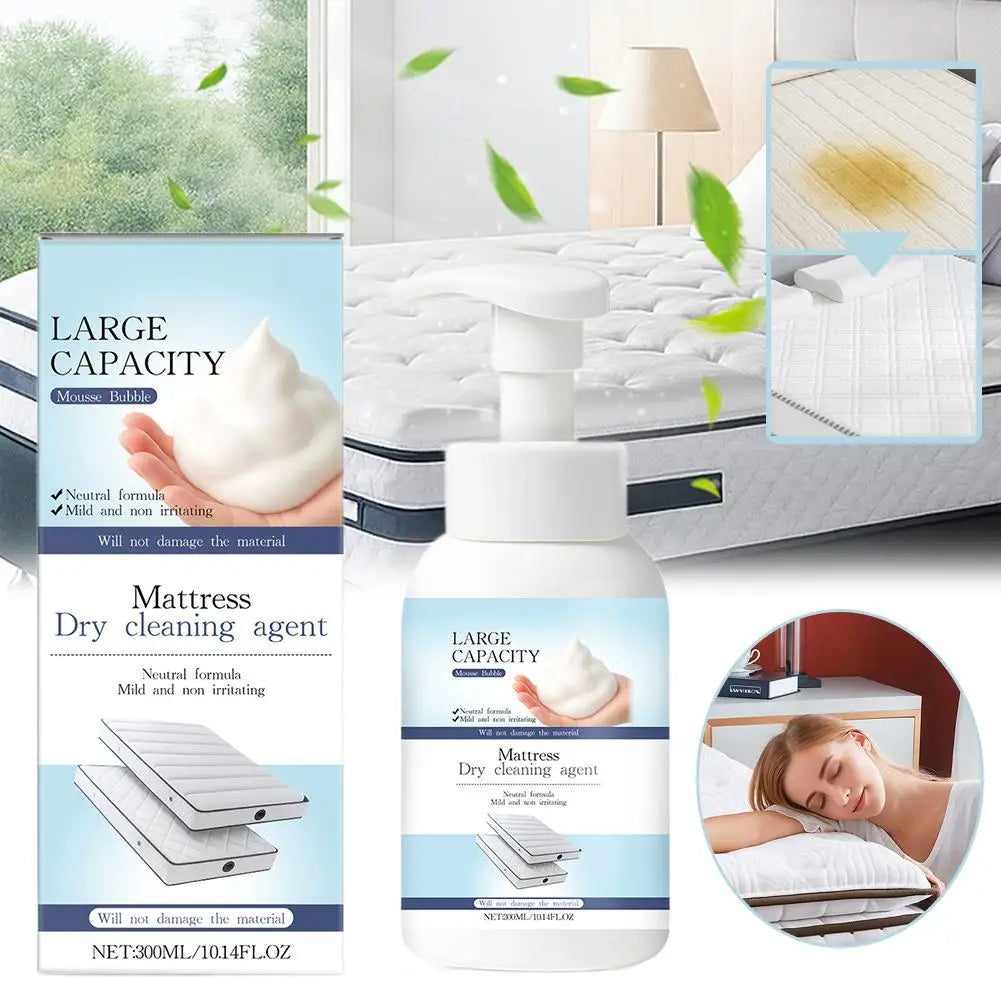 Mattress & Upholstery Stain Remover - Dry Cleaning Foam for Coffee, Wine, Urine, Cosmetics & Fabric Care