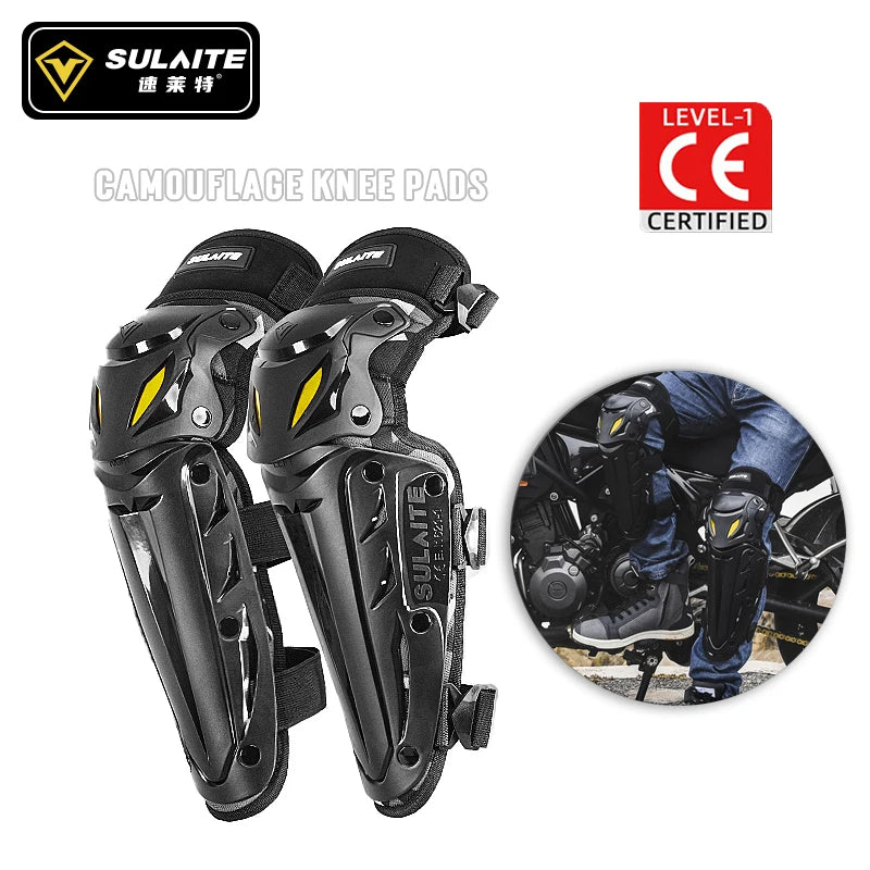 Motocross Knee Pads Protection Gear - Motorcycle Knee and Elbow Guards for Off Road Racing MTB Riding Safety