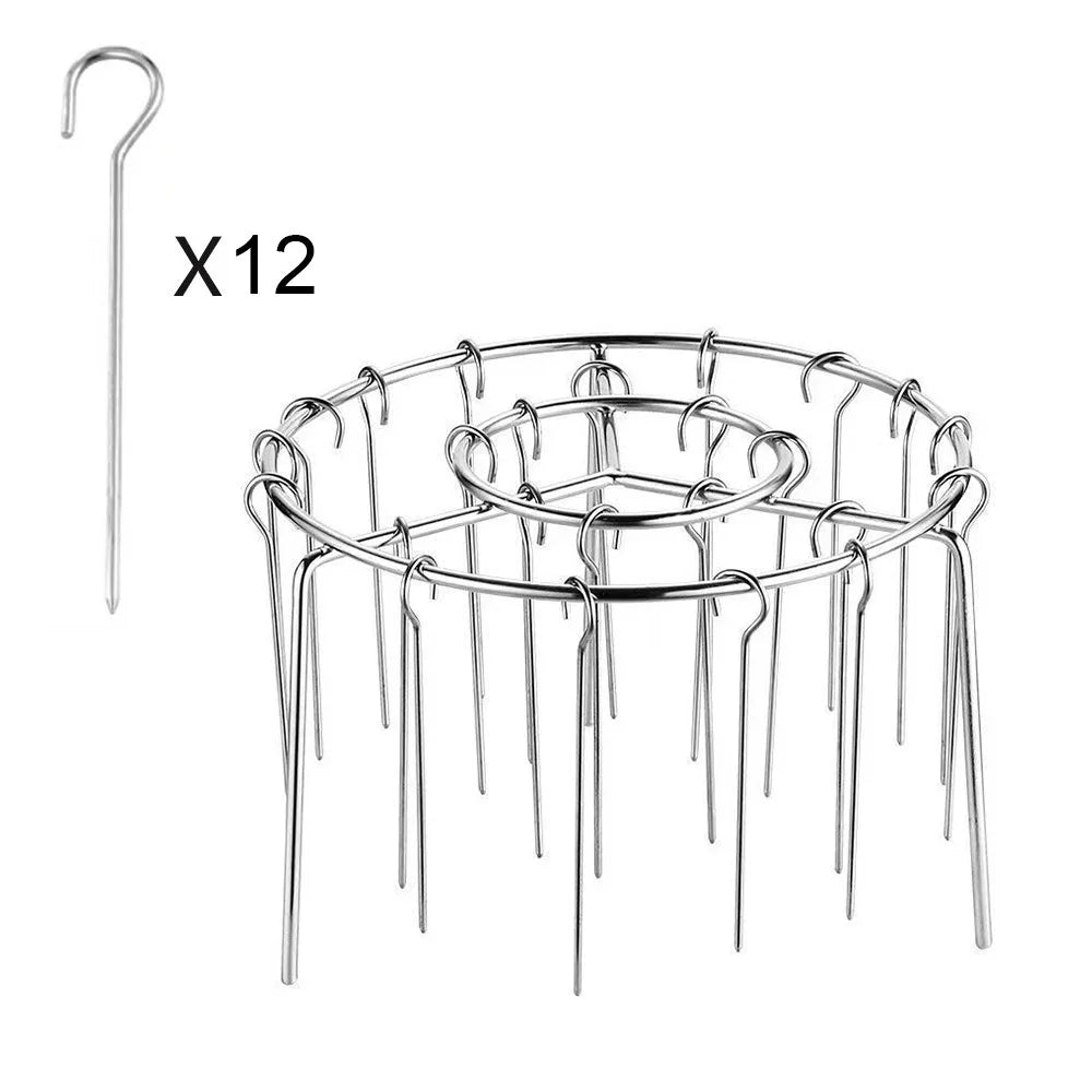 Stainless Steel Vertical BBQ Skewer Rack – Detachable Grill Holder for Kebabs, Meat & Baking Skewers