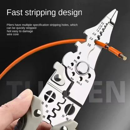 Multi-Functional Electrician Pliers - Wire Splitting & Stripping Tool for Electrical Work