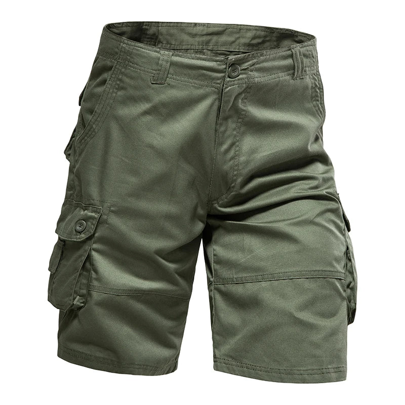 Men's Loose Multi-Pocket Cotton Shorts - Large Size Comfortable Summer Outdoor Casual & Beach Pants