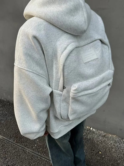 Autumn/Winter Y2K Hoodie – Oversized 3D Backpack Streetwear for Men