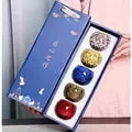 Chinese Ceramic Kung Fu Tea Set – 5 Piece Teacup Set with Gift Box, Perfect for Daily Home Drinking