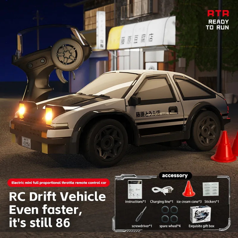 KF20 1:64 RC Drift Car — 2.4G High-Speed 4-Wheel Mini Remote Control Racing Toy for Kids