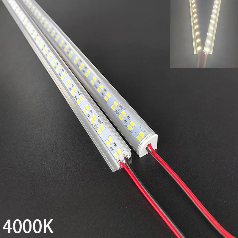 72LED Super Bright Light Bar - 50cm DC12V Aluminum Strip Lamp for Kitchen & Shelf Lighting