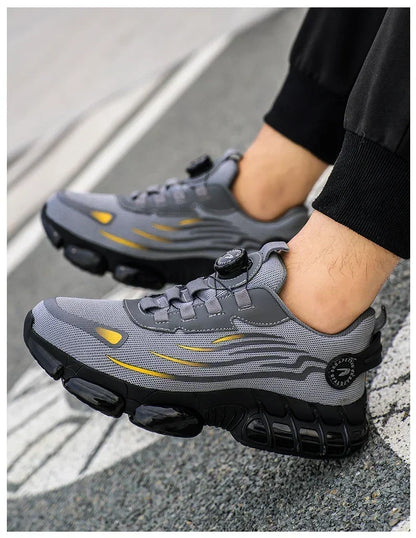 Rotating Button Safety Shoes for Men – Anti-Smash, Anti-Puncture Work & Security Protective Boots, Fashion Sport Design