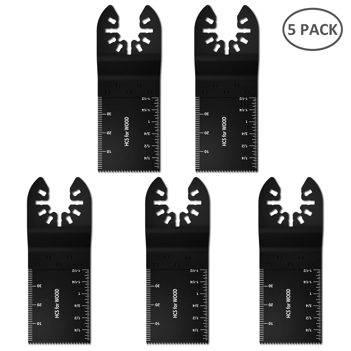 Universal Oscillating Saw Blades - 5-60PCS Multi Tool Cutting Blades with Scale for Wood, Dremel, Milwaukee & DIY Projects