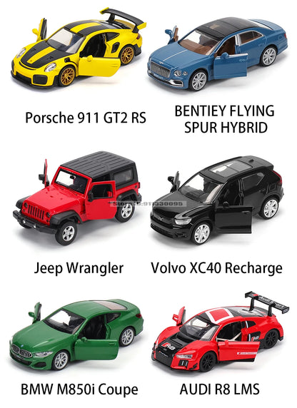 MSZ 1:32 Die-Cast Car Model — Porsche 911 GT3 RS, Audi, BMW & Nissan Alloy Toy Collectible, Decorative Gift for Kids & Adults