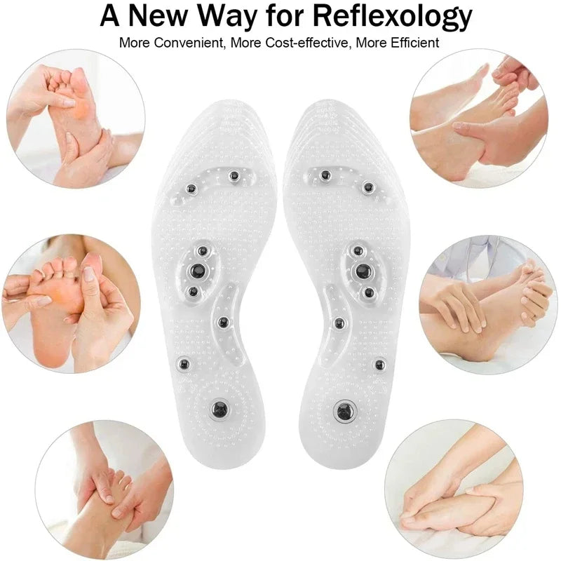 Magnetic Acupressure Foot Massage Insoles – Silicone Pain Relief & Therapy Inserts