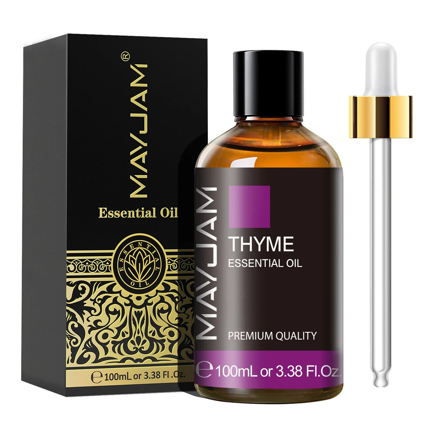 MAYJAM 100ml Essential Oil with Dropper - Sandalwood, Lavender, Eucalyptus & Vanilla for Humidifiers & Candles