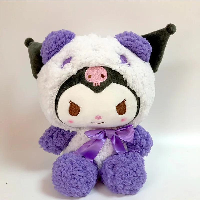 25cm Kawaii Sanrio Plush Toy – Kuromi & Jade Dog Stuffed Doll Gift for Kids