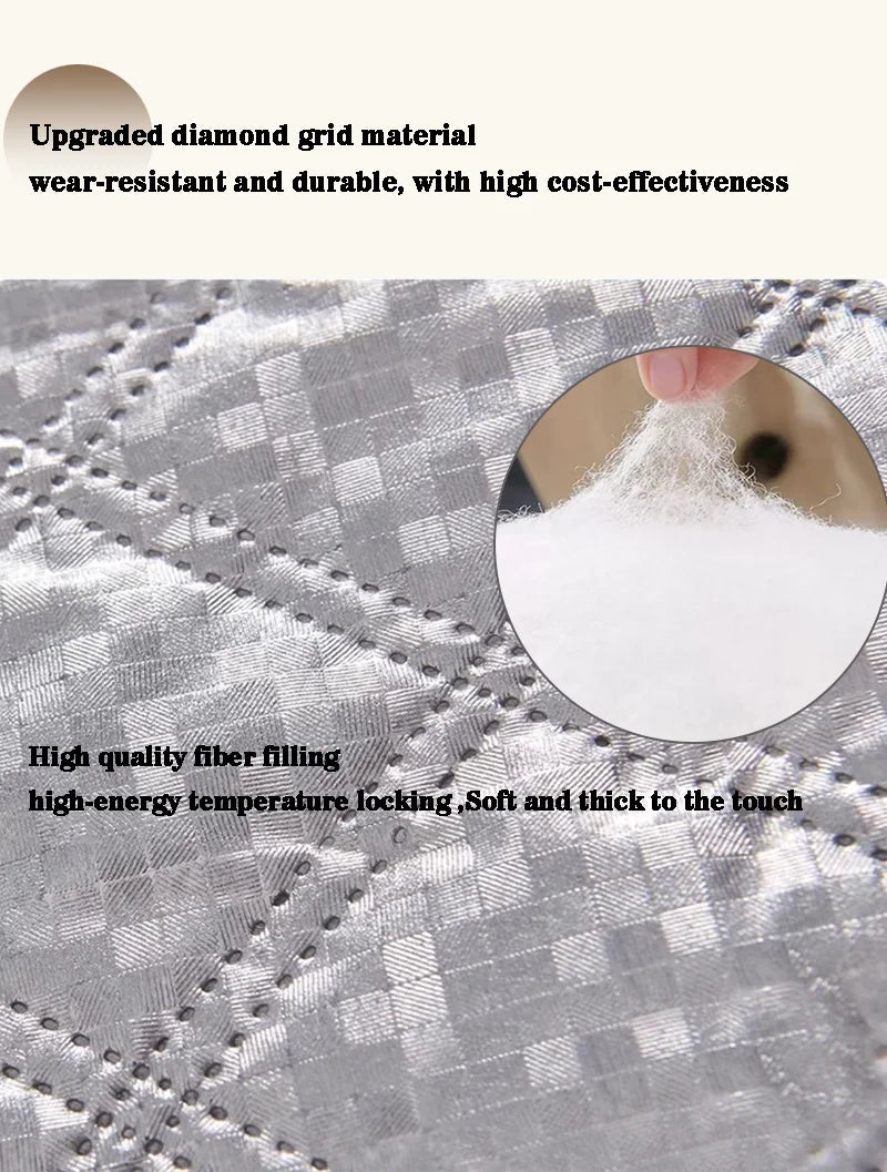 Side Zipper Cotton Curtain — Double-Layer Thickened, Windproof & Cold-Resistant Home Curtain, Customizable
