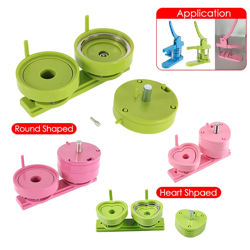 25/32/37/44/58/75mm Badge Maker Molds - DIY Button Press Machine, Interchangeable Die Mould for Round Badge Punching