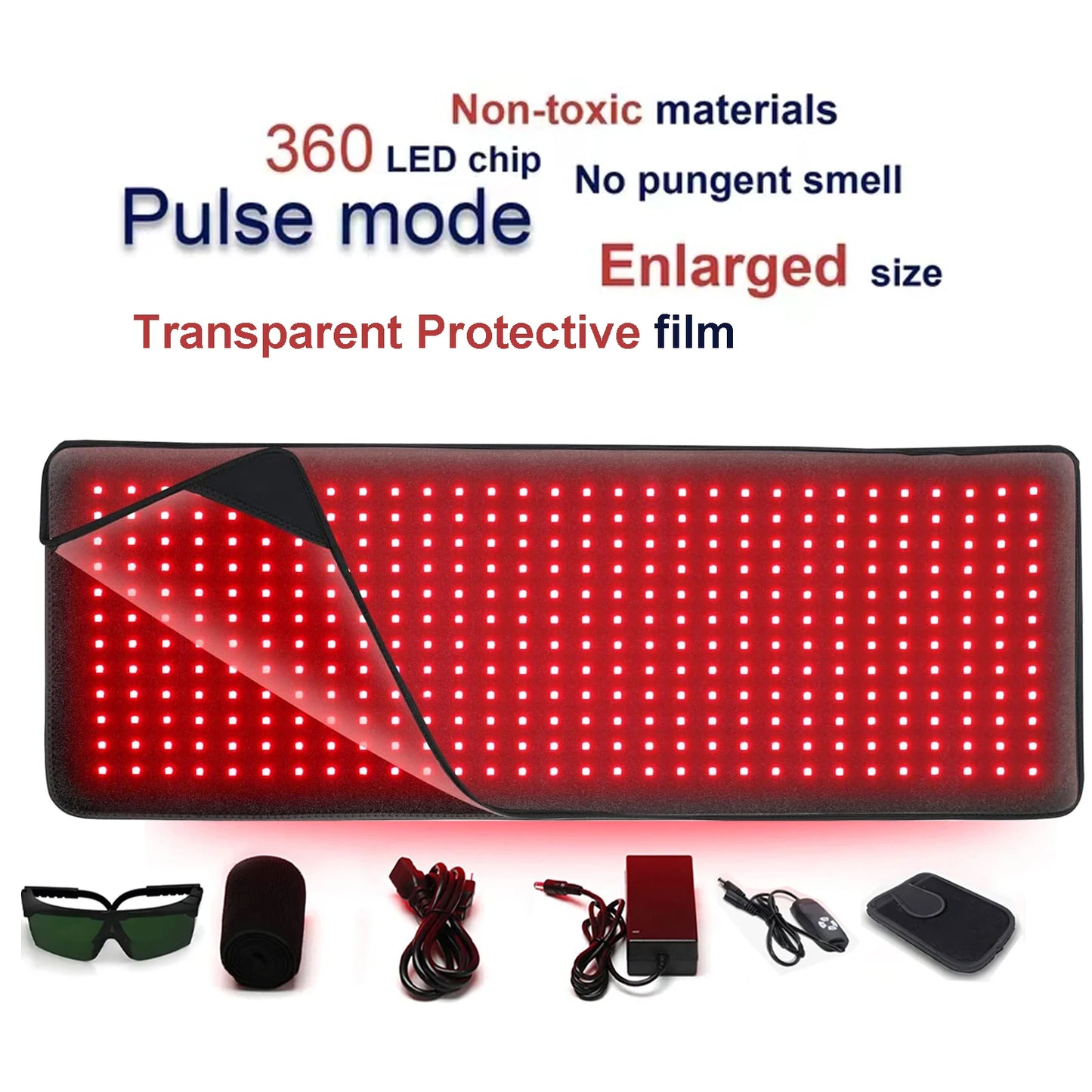 Red & Infrared Therapy Belt – Wearable Heating Pad for Face, Body, Shoulder, Joint, and Muscle Pain Relief