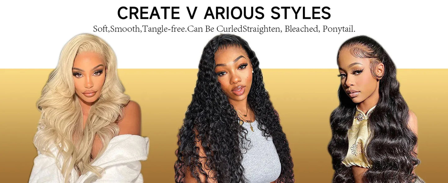 38 40 Inch Loose Body Wave Brazilian Hair Bundles – 1/3/4 PCS Water Wave Raw Human Hair Extensions, Black