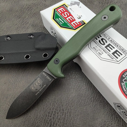 ESEE AGK Fixed Blade Knife - D2 Steel Outdoor Knife with Sheath for Hiking, Fishing, Climbing & Camping