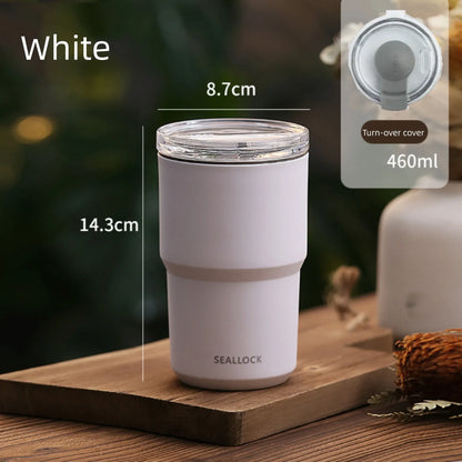 304 Stainless Steel Thermos Cup – Double-Layer Insulated Large Capacity Portable Travel Mug for Coffee & Water, Office Use