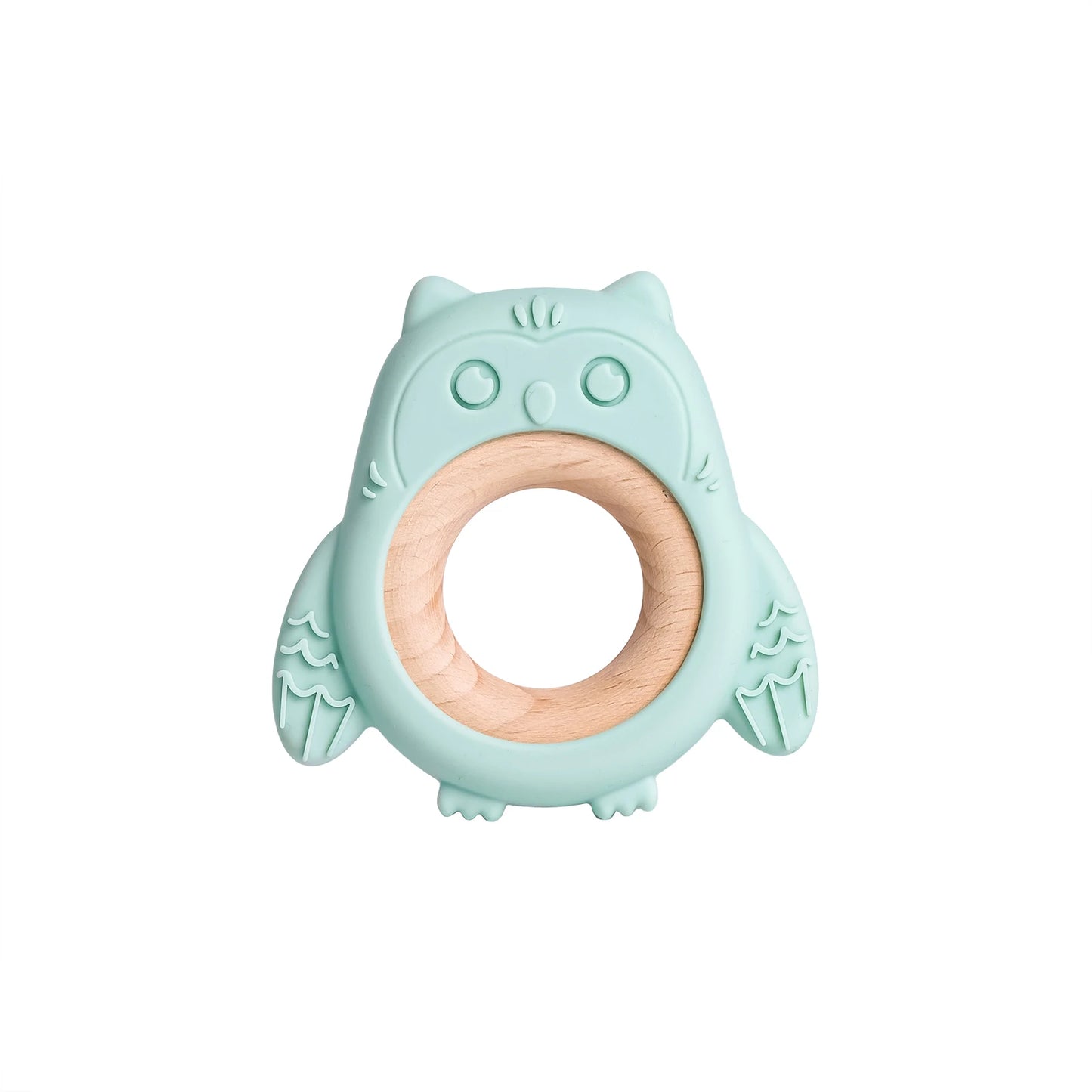 TYRY.HU Silicone Baby Teether - Cartoon Frog & Deer Teething Necklace Pendant for Infant Gum Relief Gift