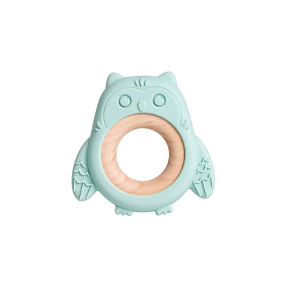 TYRY.HU Silicone Baby Teether - Cartoon Frog & Deer Teething Necklace Pendant for Infant Gum Relief Gift