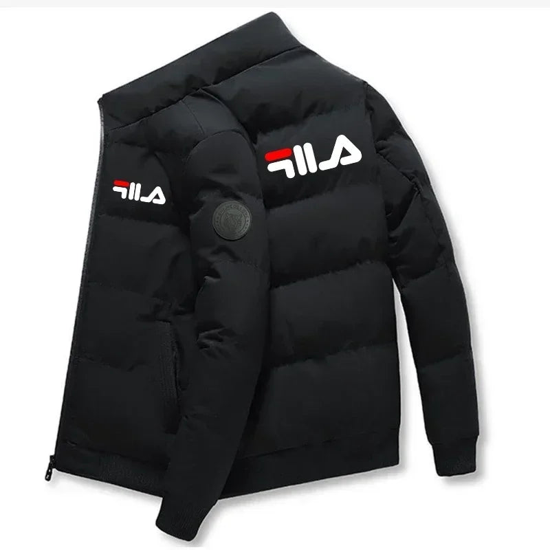 Men's Autumn Winter Short Jacket - Lightweight Cotton-Padded Stand Collar Zipper Coat for Outdoor Casual Wear