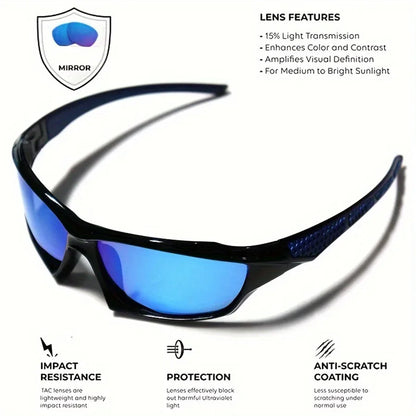 Fashion Polarized Sports Sunglasses — Round Metal Frame UV400 Eyewear for Men & Women, UV Protection