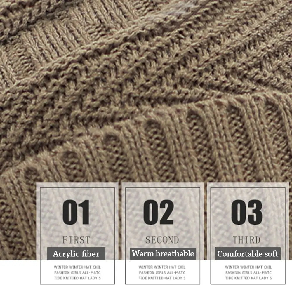 Men's and Women's Winter Beanie Hat and Scarf Set - Soft Thermal Fleece Knitted Balaclava and Wool Neck Warmer