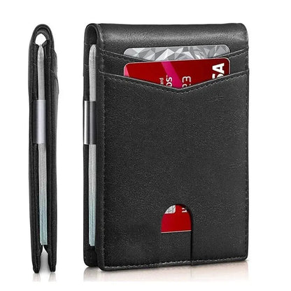 RFID Carbon Fiber Men’s Wallet — Slim Luxury Card Holder, Small Money Bag, Short Purse & Billfold for Men