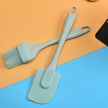 3-Piece Silicone Baking Spatula Set – Non-Stick Cream Scraper, Butter Mixer & Oil Brush for Kitchen