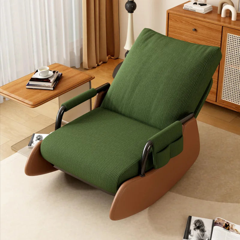 Ergonomic Adjustable Rocking Recliner Chair - Lazy Lounge Seat for Living Room & Balcony