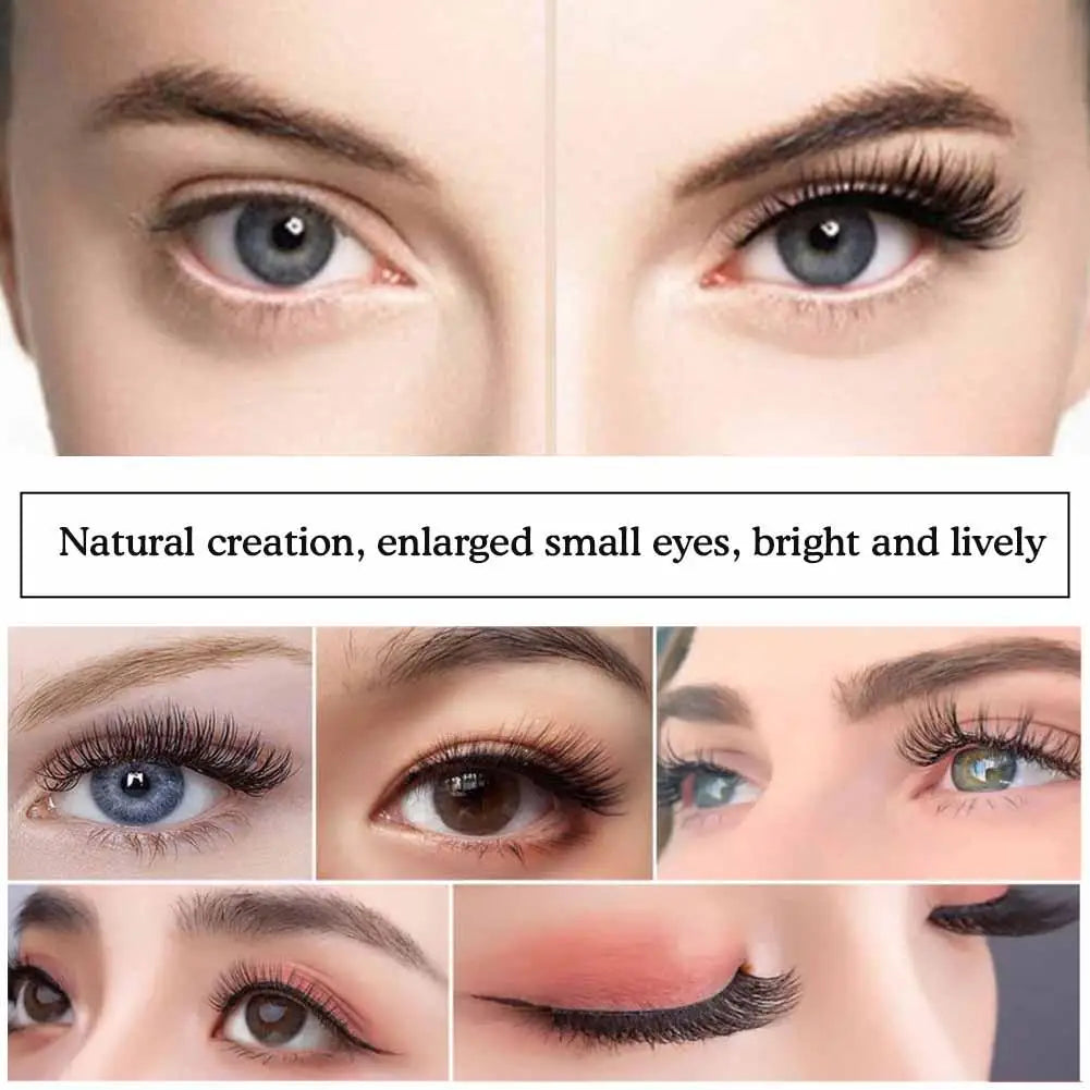 3D Natural Magnetic Eyelashes – 5 Magnetic Lashes with Handmade Gift Box, Reusable Extensions