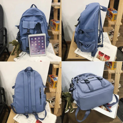 Multifunctional Teen Laptop Backpack – High-Quality Canvas School Bag for Boys & Girls