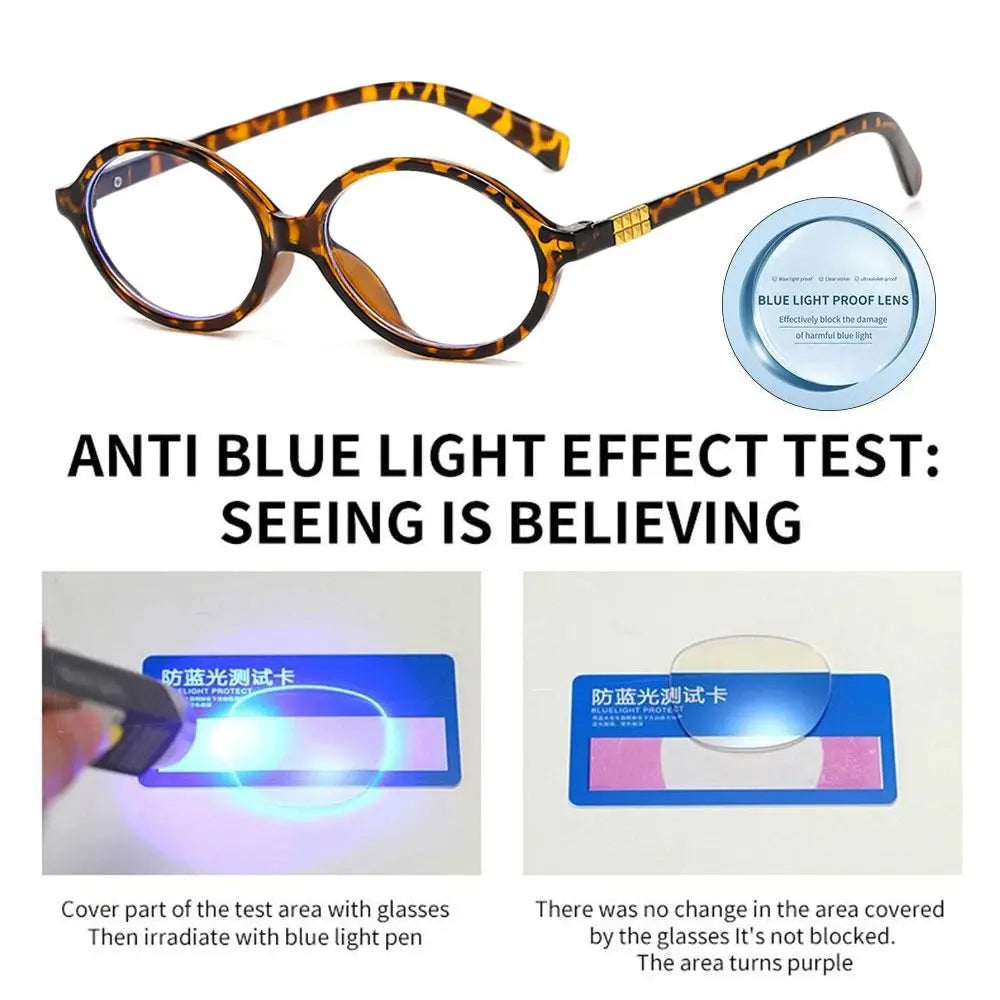 Y2K Retro Oval Frame Glasses for Women - Sweet & Cool Eyewear, Anti-Blue Light Reading & Computer Glasses