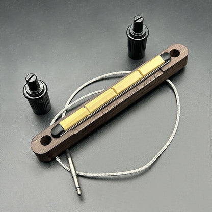 Rosewood U-Bass Bridge - Adjustable Saddle Bridge with Height Screws for 4/6 String Acoustic Bass Guitar