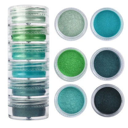 Crystal Clear Epoxy Resin Kit - AB Resin Glue with 6 Color Mica Powder for DIY Jewelry, Nail Art, Soap & Crafts