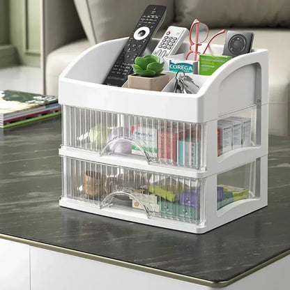 Hot Drawer Makeup Organizer – Large Capacity Plastic Storage Box, Lipstick Holder & Office Supplies Organizer