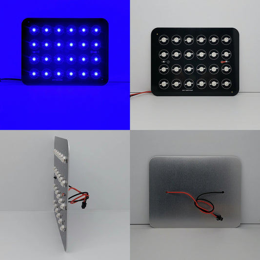 24W Royal Blue LED PCB Light - 450nm-455nm DIY Lamp for Plant Aquarium Lighting