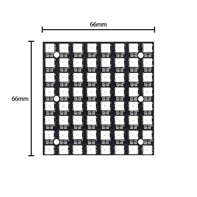 WS2812 8x8 LED Matrix Module – 64-Bit 5050 RGB Programmable LED Display