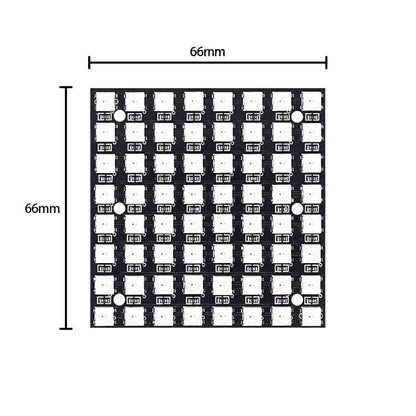 WS2812 8x8 LED Matrix Module – 64-Bit 5050 RGB Programmable LED Display