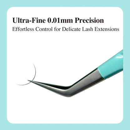 DIYDAY Anti-Slip Tweezers — High-Density Fiber Tip for Eyelash Extensions & Eyebrow Precision Beauty Tools