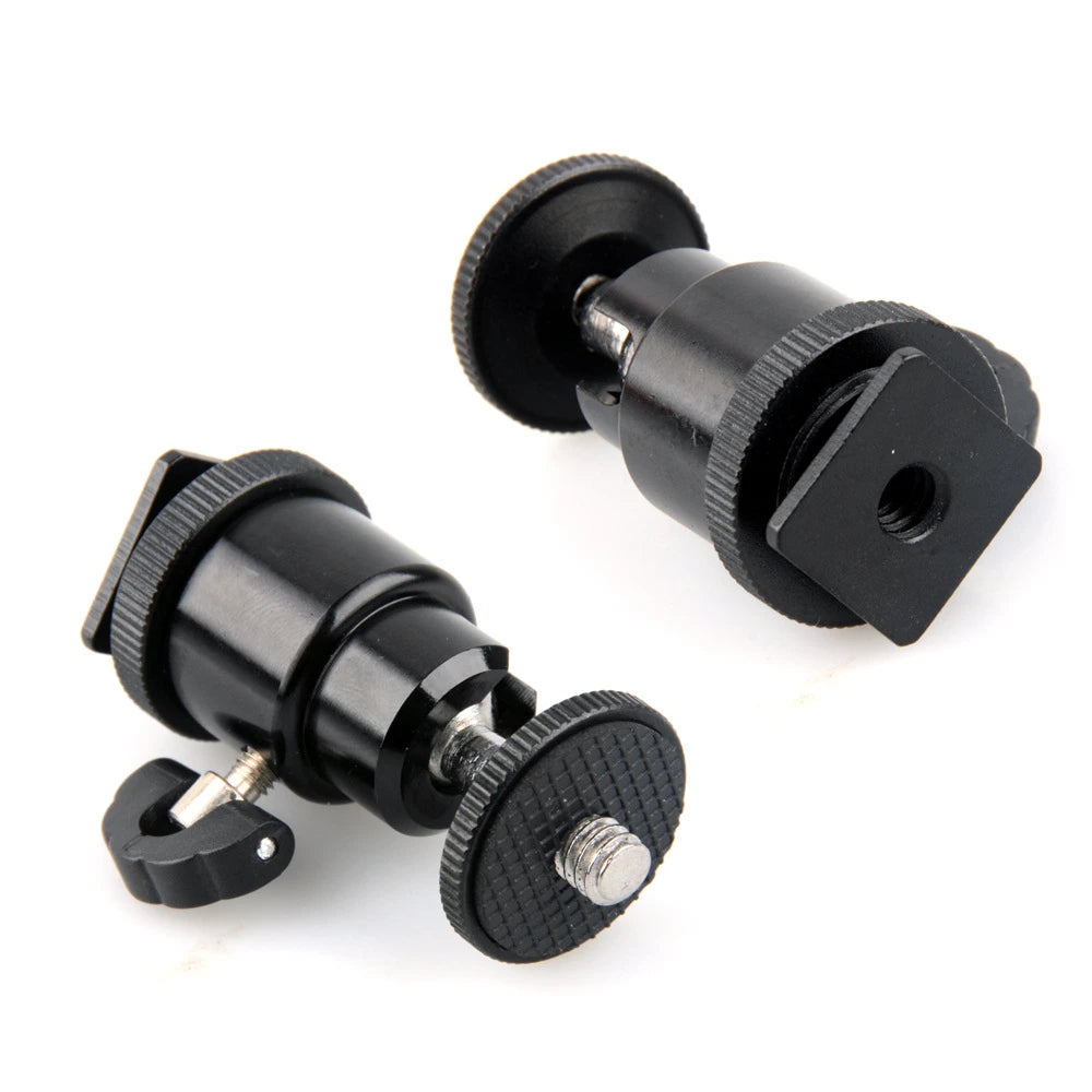 Hot Shoe Phone Clip Universal Mobile Holder Bracket with 1/4'' Screw Mount, Tripod Monopod Stand for SLR Camera