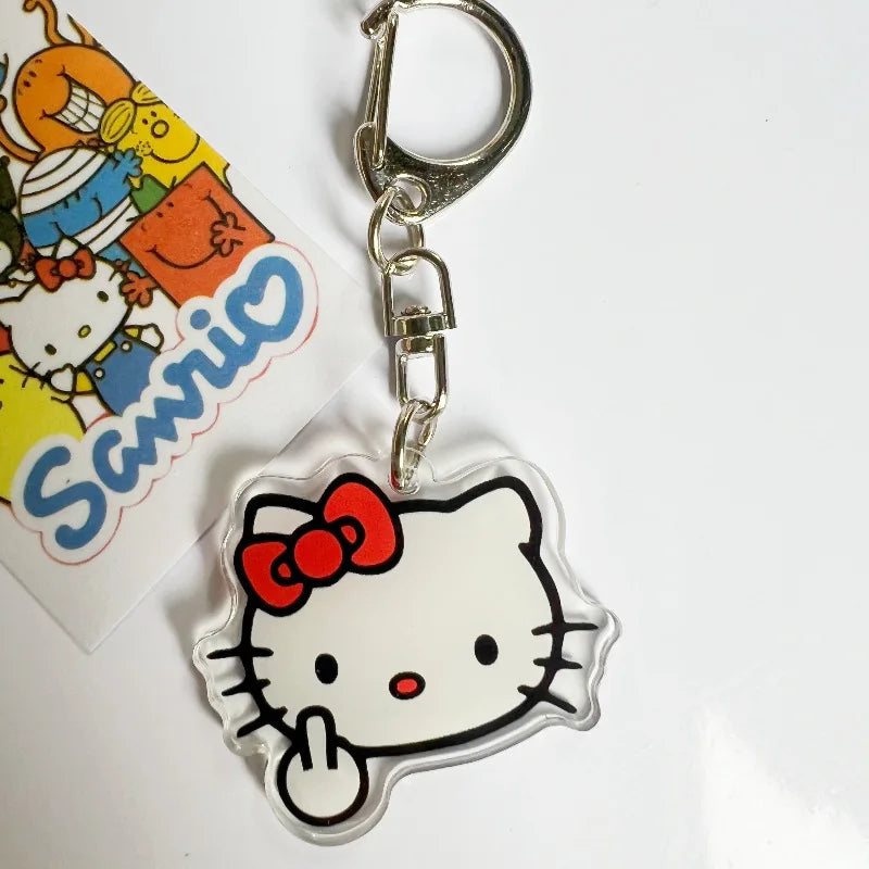 Sanrio Hello Kitty Keychain – Cute Anime Cartoon Action Figure for Bags, Cars, Keys & Kids’ Birthday Gifts