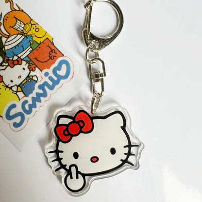 Sanrio Hello Kitty Keychain – Cute Anime Cartoon Action Figure for Bags, Cars, Keys & Kids’ Birthday Gifts