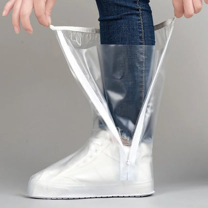 High Tube Rainproof Shoe Cover | Men's & Women's, Pressed Edge, Thickened Sole, Wear Resistant