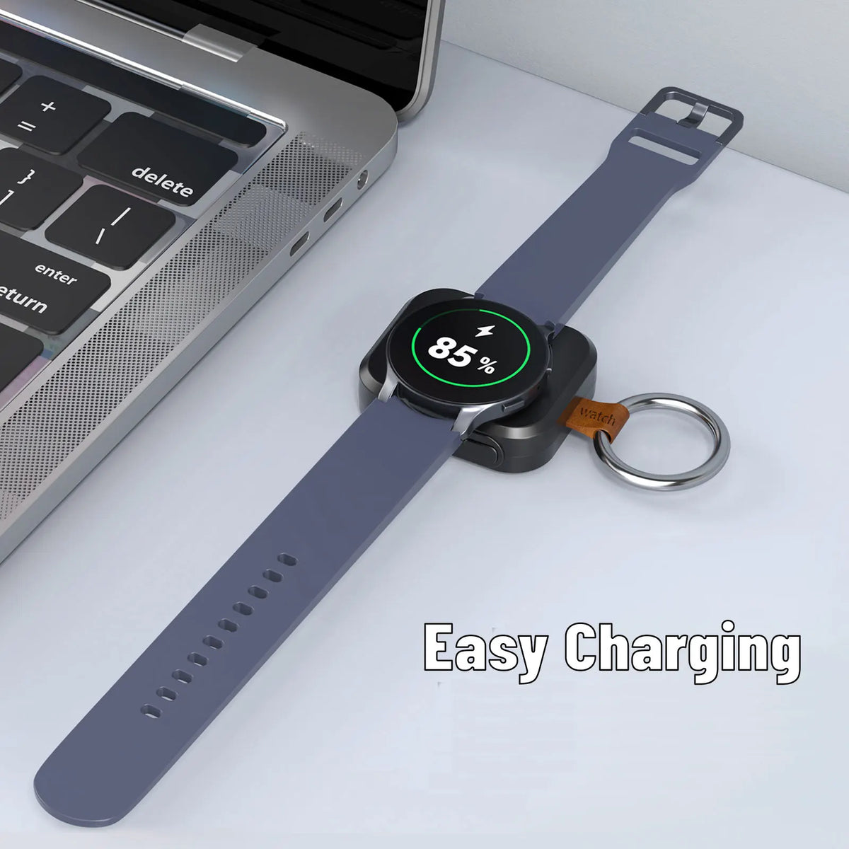 Magnetic USB-C Wireless Watch Charger - Portable Fast Charging Cable for Samsung Galaxy Watch 8, 8 Classic, Ultra, 5, 4 Pro, 4, 3 & Active