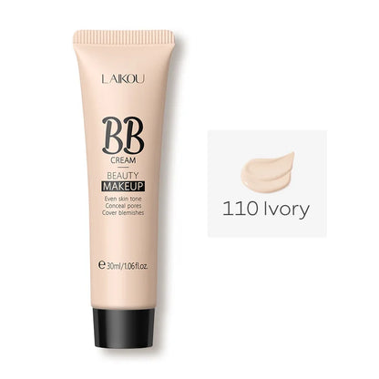 6-Color BB Cream Concealer – 30ml Liquid Foundation Primer with Natural Coverage for Face Brightening & Flawless Skin Finish